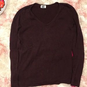 OLD NAVY SMALL V NECK SWEATER (plum)